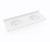 Swanstone Chesapeake 22 x 73 Double Bowl Vanity Top in White - CH022732B.010