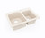 Swanstone 18 x 25 Undermount Or Drop-In Double Bowl Sink in Tahiti White - KS02518DB.011