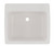 Swanstone SSUS1000.018 22 x 25 Undermount Or Drop-In Large Bowl Utility Sink in Bisque