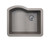 Swanstone QU02522SB.173 22 x 25 Granite Undermount Single Bowl Sink in Metallico