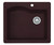Swanstone QZ02522SB.170 22 x 25 Granite Drop in Single Bowl Sink in Espresso