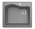 Swanstone 22 x 25 Granite Drop in Single Bowl Sink in Metallico - QZ02522SB.173