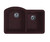 Swanstone 22 x 33 Granite Undermount Double Bowl Sink in Espresso - QU03322DB.170