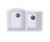 Swanstone 22 x 33 Granite Undermount Double Bowl Sink in Opal White - QU03322DB.210