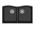 Swanstone 22" x 33" Granite Undermount Double Bowl Sink in Nero - QU03322ED.077