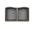 Swanstone 22" x 33" Granite Undermount Double Bowl Sink in Metallico - QU03322ED.173