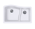 Swanstone 22 x 33 Granite Undermount Double Bowl Sink in Opal White - QU03322LS.210