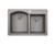Swanstone 22 x 33 Granite Drop in Double Bowl Sink in Metallico - QZ03322DB.173