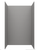 Swanstone 32" x 50" x 72 Traditional Subway Tile Glue up Bathtub and Shower Wall Kit in Ash Gray - TSMK723250.203