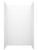 Swanstone TSMK843450.010 34 x 50 x 84 Traditional Subway Tile Glue up Shower Wall Kit in White