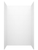Swanstone 34" x 50" x 84 Traditional Subway Tile Glue up Shower Wall Kit in White - TSMK843450.010