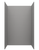 Swanstone 34" x 50" x 84 Traditional Subway Tile Glue up Shower Wall Kit in Ash Gray - TSMK843450.203