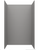 Swanstone 34 x 50 x 72 Traditional Subway Tile Glue up Bathtub and Shower Wall Kit in Ash Gray - TSMK723450.203