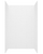 Swanstone 34 x 50 x 72 Traditional Subway Tile Glue up Bathtub and Shower Wall Kit in Carrara - TSMK723450.221