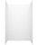 Swanstone 36 x 50 x 72 Traditional Subway Tile Glue up Bathtub and Shower Wall Kit in White - TSMK723650.010