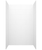 Swanstone 36" x 50" x 72 Traditional Subway Tile Glue up Bathtub and Shower Wall Kit in White - TSMK723650.010
