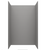 Swanstone 32 x 50 x 84 Traditional Subway Tile Glue up Shower Wall Kit in Ash Gray - TSMK843250.203