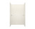 Swanstone 36 x 36 x 96 Smooth Glue up Shower Wall Kit in Tahiti White - SK363696.011