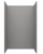 Swanstone TSMK843650.203 36 x 50 x 84 Traditional Subway Tile Glue up Shower Wall Kit in Ash Gray