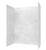 Swanstone 42 x 62 x 84 Traditional Subway Tile Glue up Shower Wall Kit in Carrara - TSMK844262.221