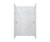 Swanstone 30 x 62 x 84 Traditional Subway Tile Glue up Shower Wall Kit in Ice - TSMK843062.130