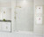 Swanstone TSMK843062.221 30 x 62 x 84 Traditional Subway Tile Glue up Shower Wall Kit in Carrara