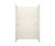 Swanstone TSMK843462.011 34 x 62 x 84  Traditional Subway Tile Glue up Shower Wall Kit in Tahiti White