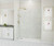 Swanstone TSMK843462.221 34 x 62 x 84  Traditional Subway Tile Glue up Shower Wall Kit in Carrara