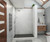 Swanstone 32 x 62 x 84 Modern Subway Tile Glue up Shower Wall Kit in Carrara - MSMK843262.221