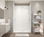 Swanstone 36 x 62 x 84 Modern Subway Tile Glue up Shower Wall Kit in White - MSMK843662.010