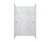 Swanstone 30 x 62 x 96 Modern Subway Tile Glue up Shower Wall Kit in Ice - MSMK963062.130