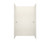 Swanstone TSMK963262.011 32 x 62 x 96 Traditional Subway Tile Glue up Shower Wall Kit in Tahiti White