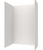 Swanstone 42 x 62 x 96 Traditional Subway Tile Glue up Shower Wall Kit in White - TSMK964262.010