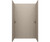 Swanstone MSMK963262.218 32 x 62 x 96 Modern Subway Tile Glue up Shower Wall Kit in Limestone