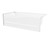 Swanstone  VP6030CTR.010 60 x 30 Solid Surface Bathtub with Right Hand Drain in White