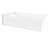 Swanstone 60 x 30 Solid Surface Bathtub with Left Hand Drain in White - VP6030CTML.010