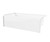 Swanstone  VP6030CTMINR.010 60 x 30 Solid Surface Bathtub with Right Hand Drain in White