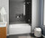 Swanstone VP6032CTMINL.010 60 x 32 Solid Surface Bathtub with Left Hand Drain in White