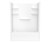 Swanstone 60 x 30 Solid Surface Alcove Left Hand Drain Four Piece Tub Shower in White - VP6030CTSML.010