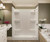 Swanstone 60 x 30 Solid Surface Alcove Right Hand Drain Four Piece Shower in White - VP6030CSR.010