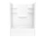 Swanstone VP6042CTSL.010 60 x 42 Solid Surface Alcove Left Hand Drain Four Piece Tub Shower in White