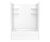Swanstone 60 x 42 Solid Surface Alcove Right Hand Drain Four Piece Tub Shower in White - VP6042CTS2R.010