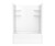 Swanstone VP6042CTSM2L.010 60 x 42 Solid Surface Alcove Left Hand Drain Four Piece Tub Shower in White