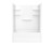 Swanstone 60 x 42 Solid Surface Alcove Left Hand Drain Four Piece Tub Shower in White - VP6042CTSML.010