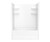 Swanstone VP6036CTSM2AL.010 60 x 36 Solid Surface Alcove Left Hand Drain Four Piece Tub Shower in White
