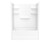 Swanstone VP6036CTSMAL.010 60 x 36 Solid Surface Alcove Left Hand Drain Four Piece Tub Shower in White