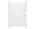 Swanstone 34 x 60 x 60 Smooth Glue up Tub Wall Kit in Carrara - SI00603.221