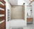 Swanstone MSMK723062.218 30 x 62 x 72 Modern Subway Tile Glue up Tub Wall Kit in Limestone