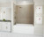 Swanstone TSMK723062.218 30 x 62 x 72 Traditional Subway Tile Glue up Tub Wall Kit in Limestone