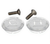 Gerber Index Buttons (Hot & Cold) & Screws for Compression Handle - G0097312